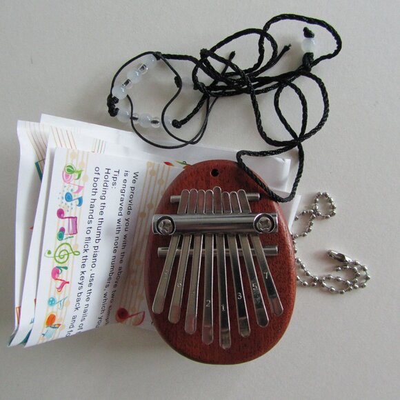 New Mini Kalimba 8 Key Thumb Piano 1 Pack Water Drop Style Instrument Portable - Picture 2 of 8